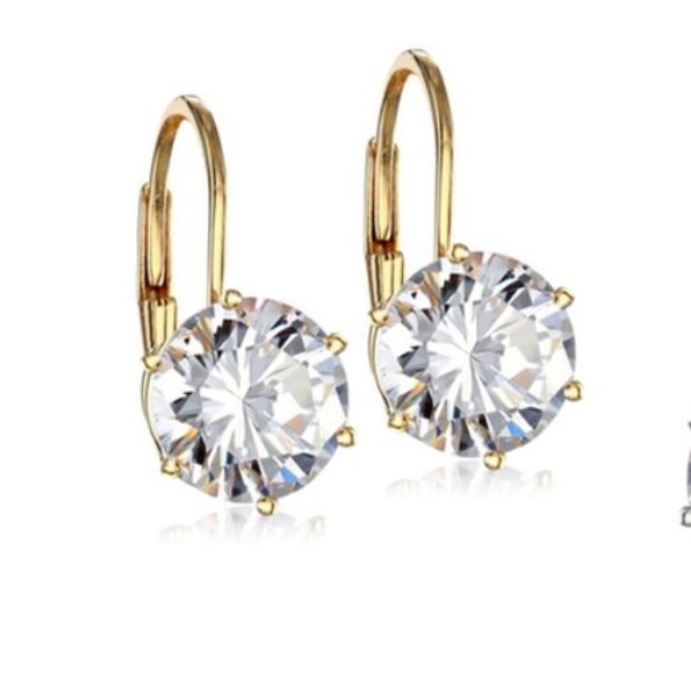 4.00 CTW Leverback Earrings with Swarovski Crystal